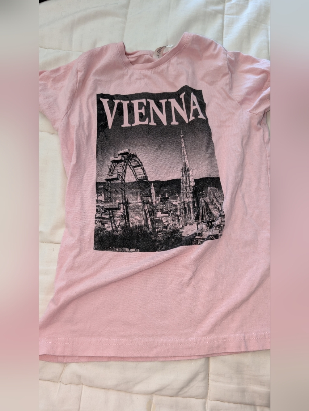 Girls - Medium (Age 7-9) Pink Vienna Graphic Tee